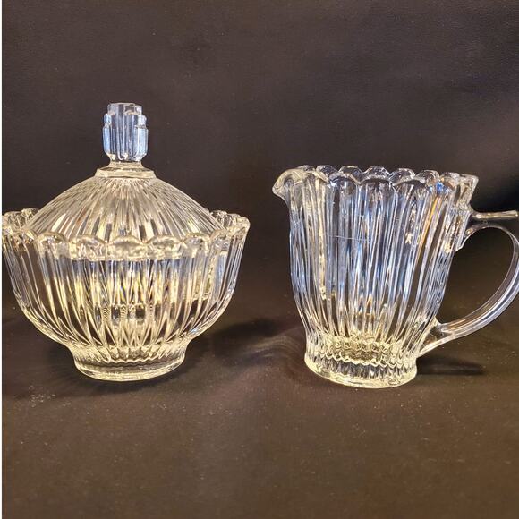 Vintage Mikasa Crystal Creamer n Covered Sugar in Royal Suite - Picture 2 of 11